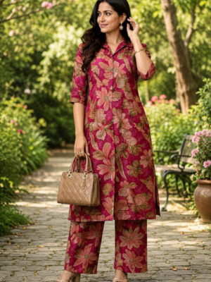 Rose Bloom Kurta Set