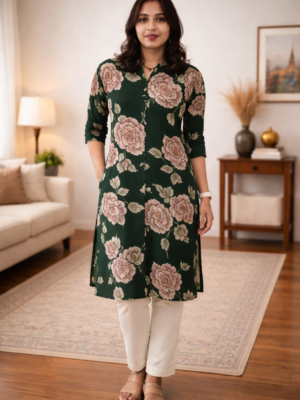 Bloom Breeze Floral Kurta Top