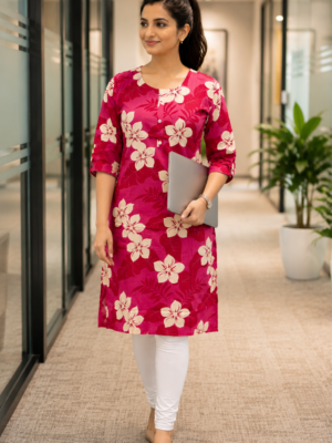 Candy Bloom Office Kurta