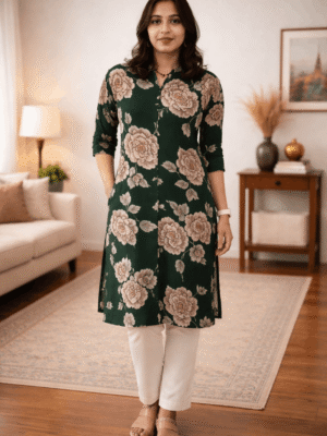 Bloom Breeze Floral Kurti Top