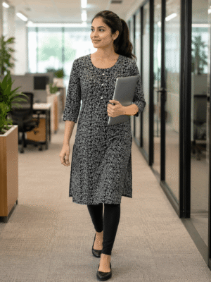 Midnight Bloom Office Wear Set